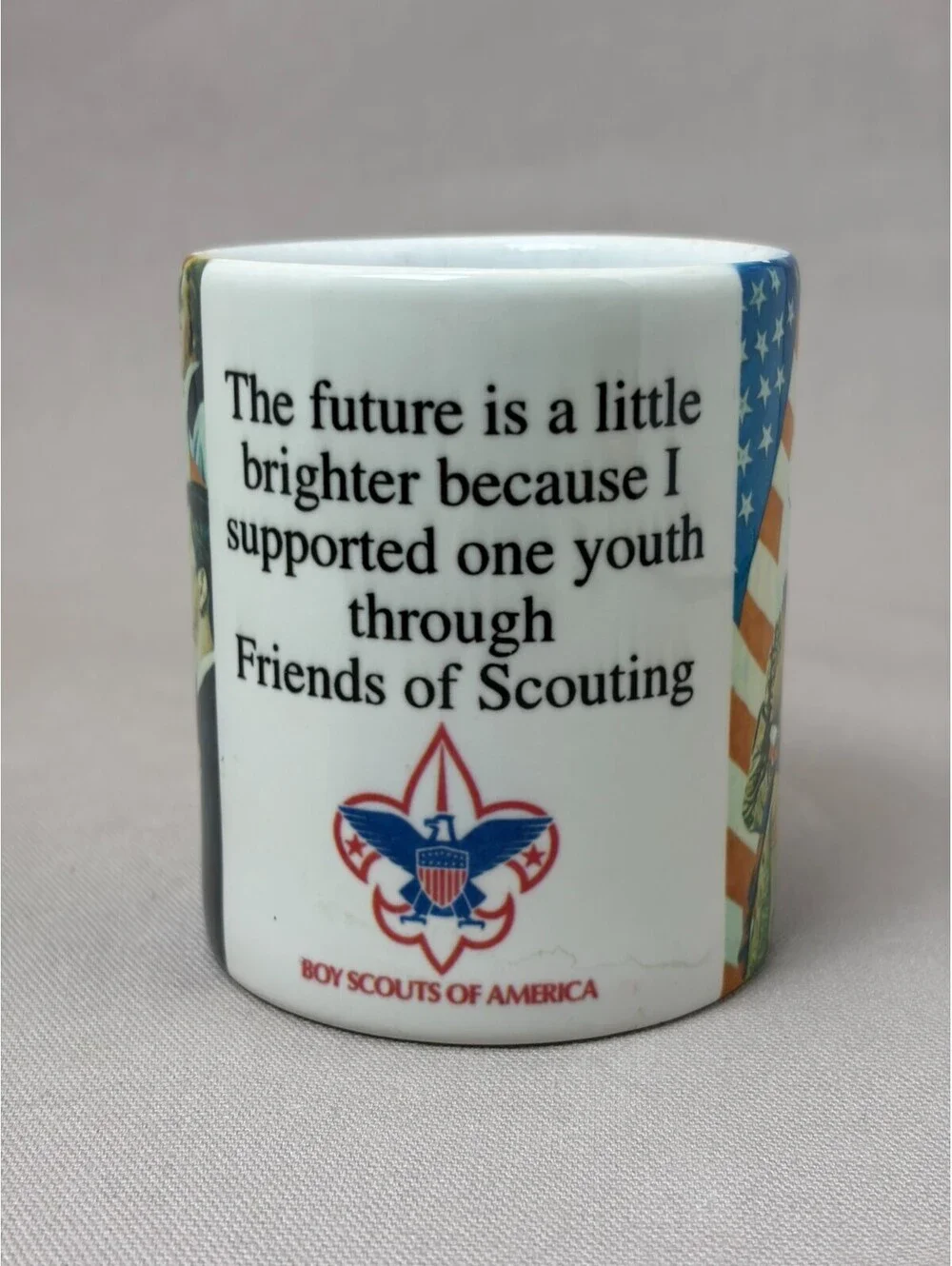 Norman Rockwell Boy Scouts Coffee Mug Friends of Scouting Astronaut Made in USA